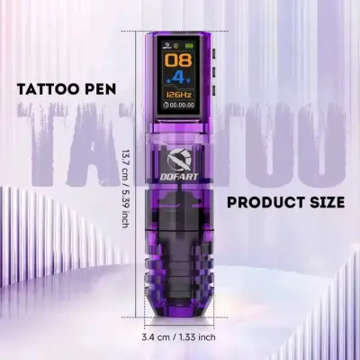 Máquina de Tatuajes DQFART Digital Morada - miniatura 3