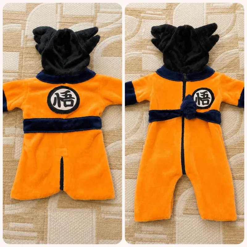 Enterito de bebé Goku naranja y negro
