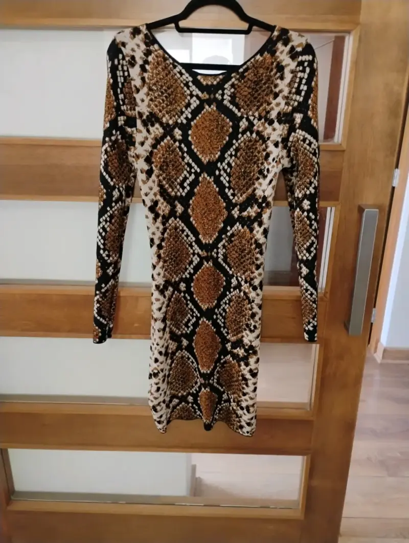 Vestido ajustado estampado animal print