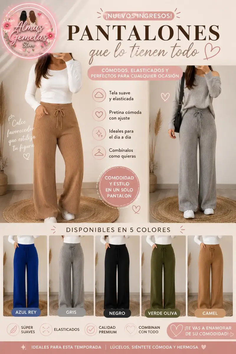 Pantalones de lanilla forrados - 1