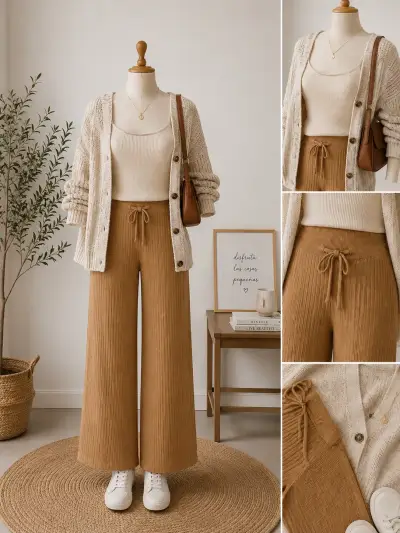 Pantalones de lanilla forrados - miniatura 5