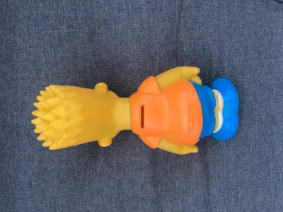 Alcancía Bart Simpson de goma vintage - miniatura 3