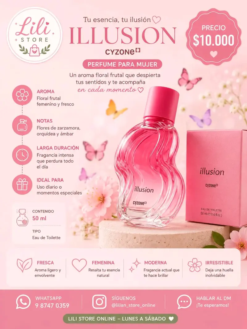 Perfume Cyzone Illusion para Mujer 50ml