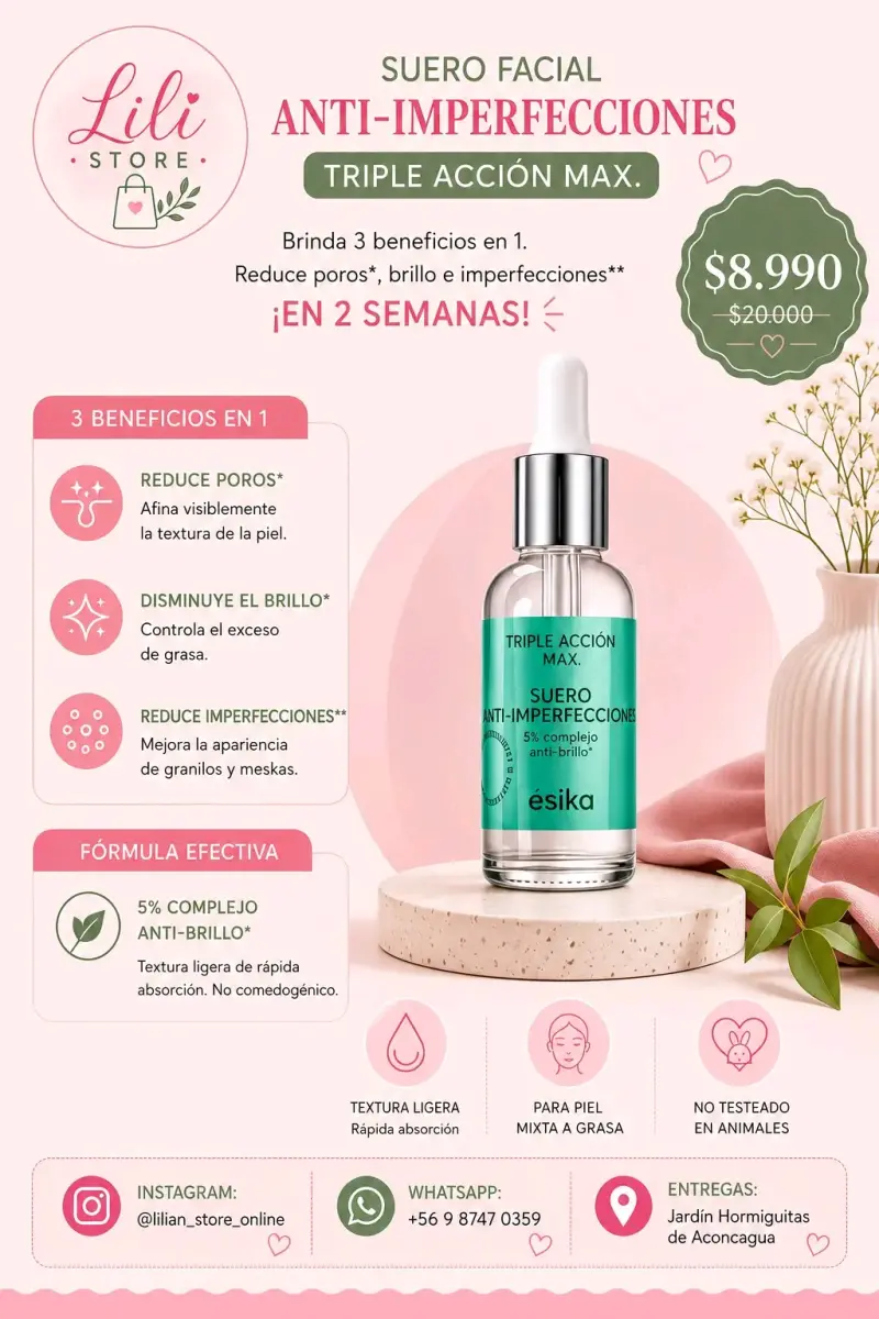 Suero Facial Anti-Imperfecciones Triple Acción Ésika