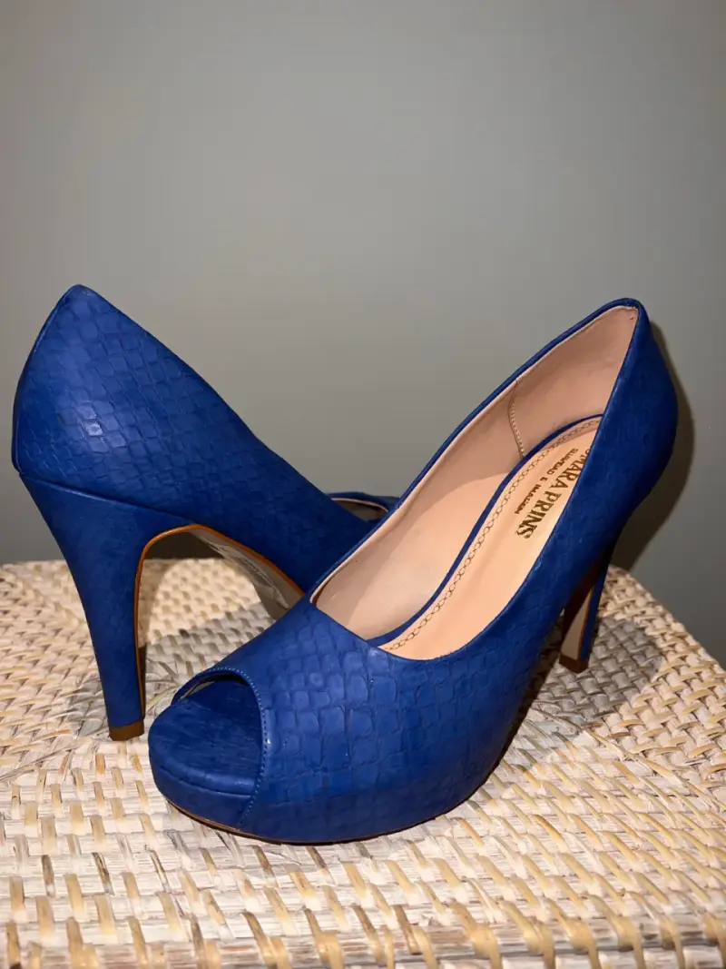 Zapatos de tacón azul elegantes - 2