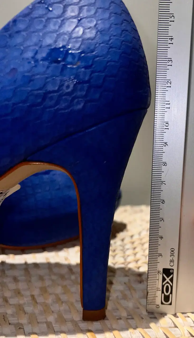 Zapatos de tacón azul elegantes - 3