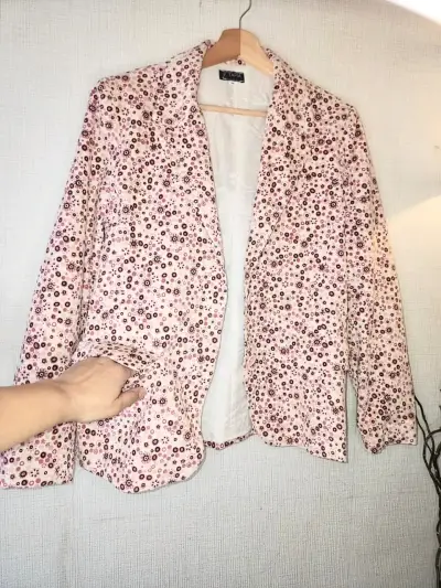 Blazer floral para mujer estilo vintage - miniatura 1