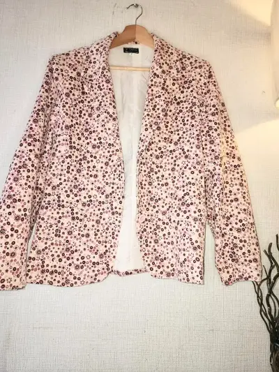 Blazer floral para mujer estilo vintage - miniatura 2