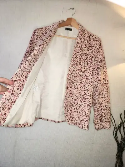Blazer floral para mujer estilo vintage - miniatura 4