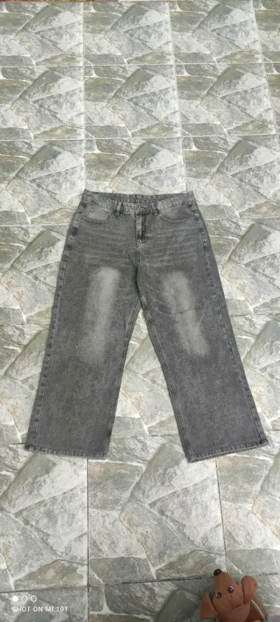 Jeans gris para hombre Baggy - miniatura 1