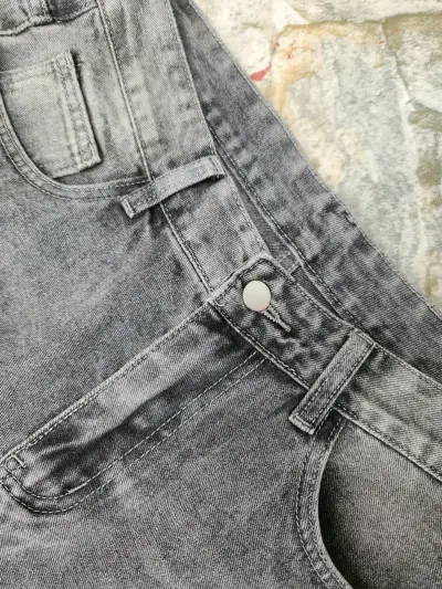 Jeans gris para hombre Baggy - miniatura 3