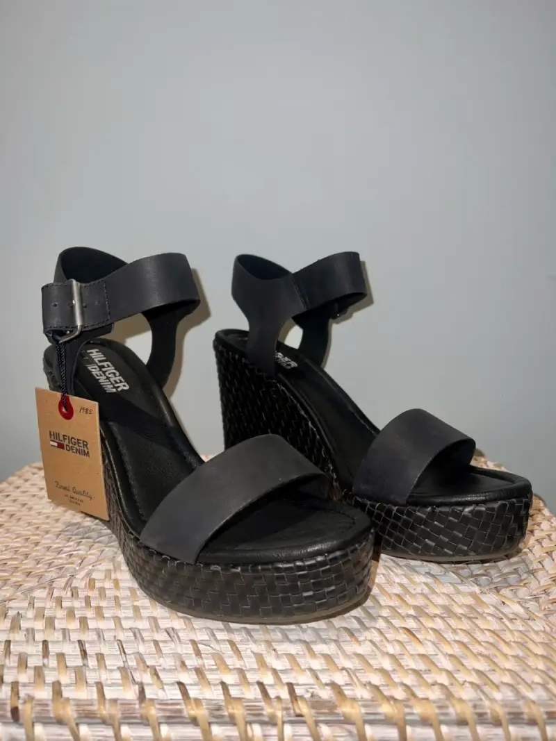 Sandalias plataforma negras - 1