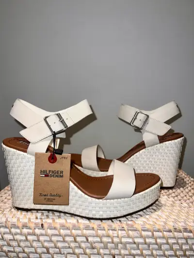 Sandalias plataforma Tommy Hilfiger blancas - miniatura 3