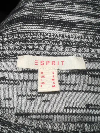 Sweater de punto gris y negro para mujer - miniatura 3