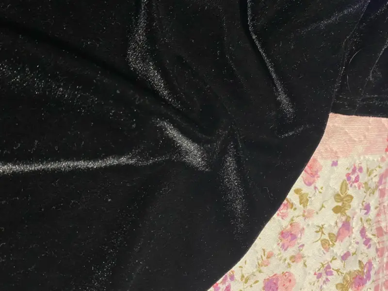Vestido de terciopelo negro EVOL elegante - 2
