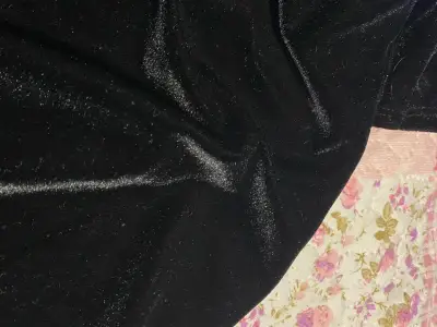 Vestido de terciopelo negro EVOL elegante - miniatura 2