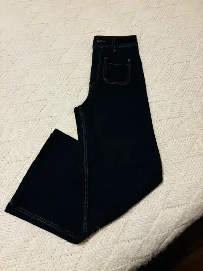 Jeans de pierna ancha azul oscuro Zara - miniatura 4