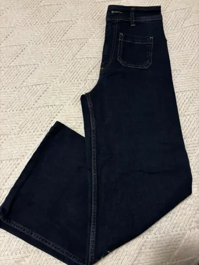 Jeans de pierna ancha azul oscuro Zara - miniatura 5