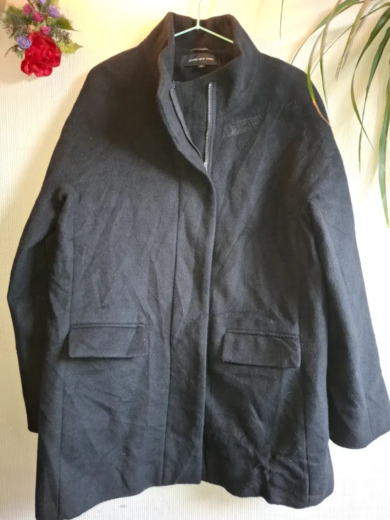Abrigo negro elegante Jones New York para mujer - 3