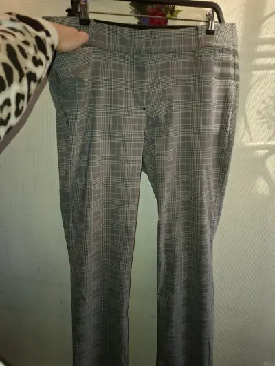 Pantalones de vestir a cuadros para mujer - miniatura 1