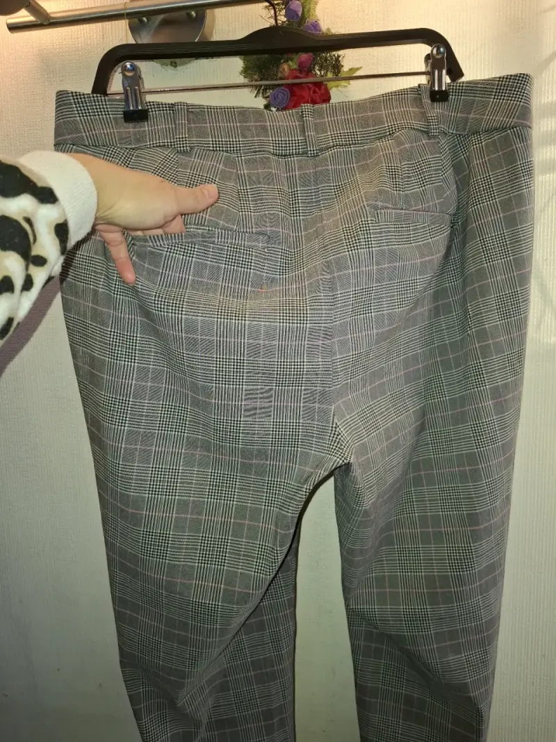 Pantalones de vestir a cuadros para mujer - 4