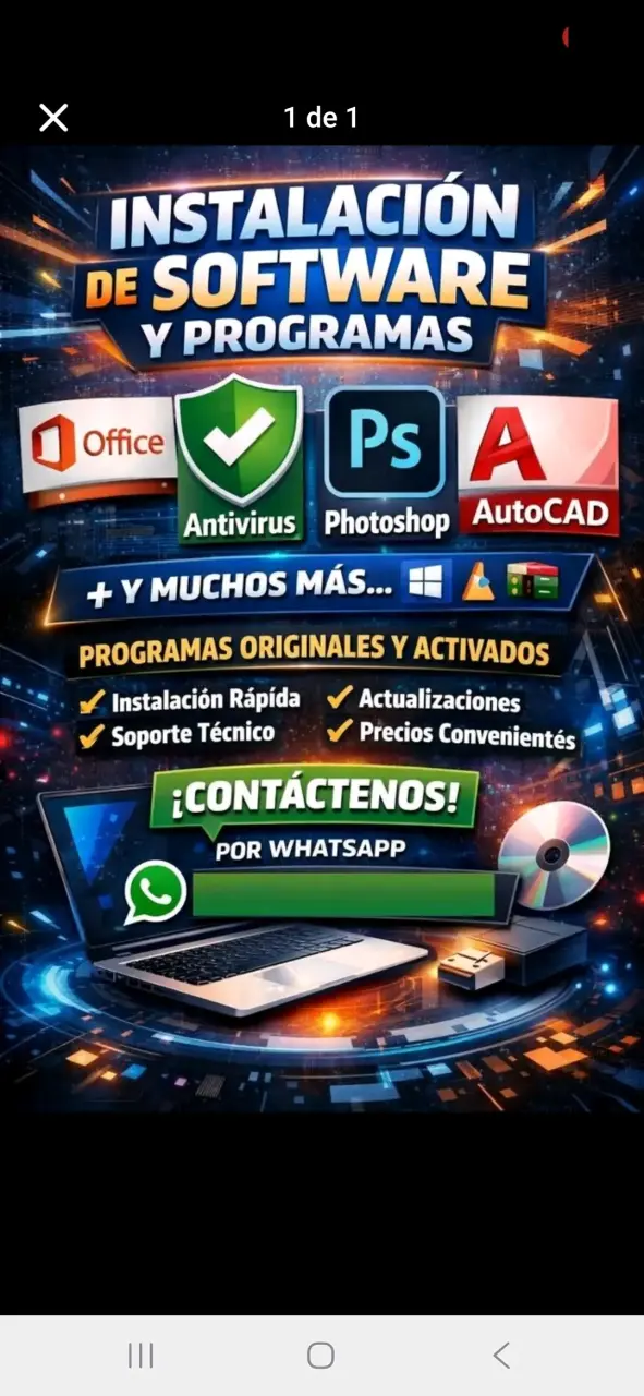 Instalación de software y programas originales