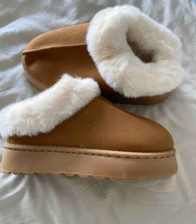 Pantuflas de invierno con forro de felpa - 1