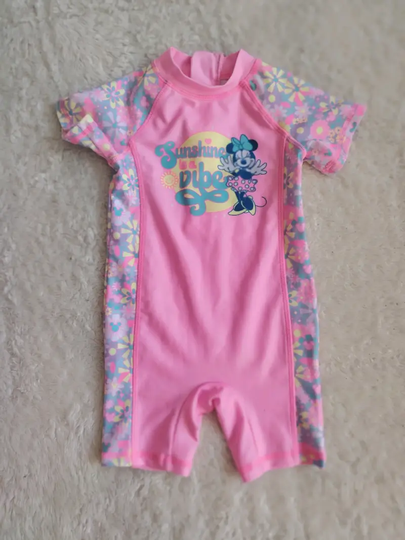 Traje de baño infantil Minnie Mouse rosa - 1