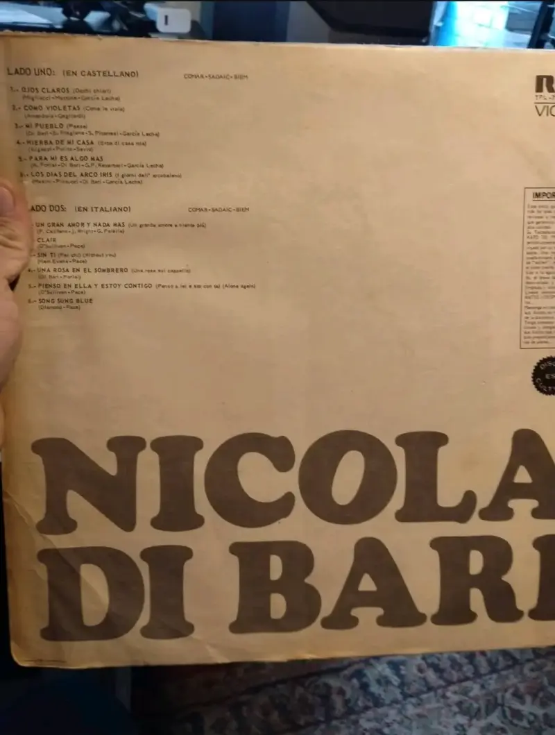 Vinilo Nicola Di bari Homónimo 1973 - 2