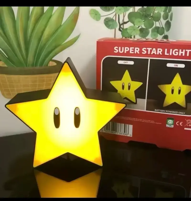 Lámpara LED Estrella Mario Bros Decorativa