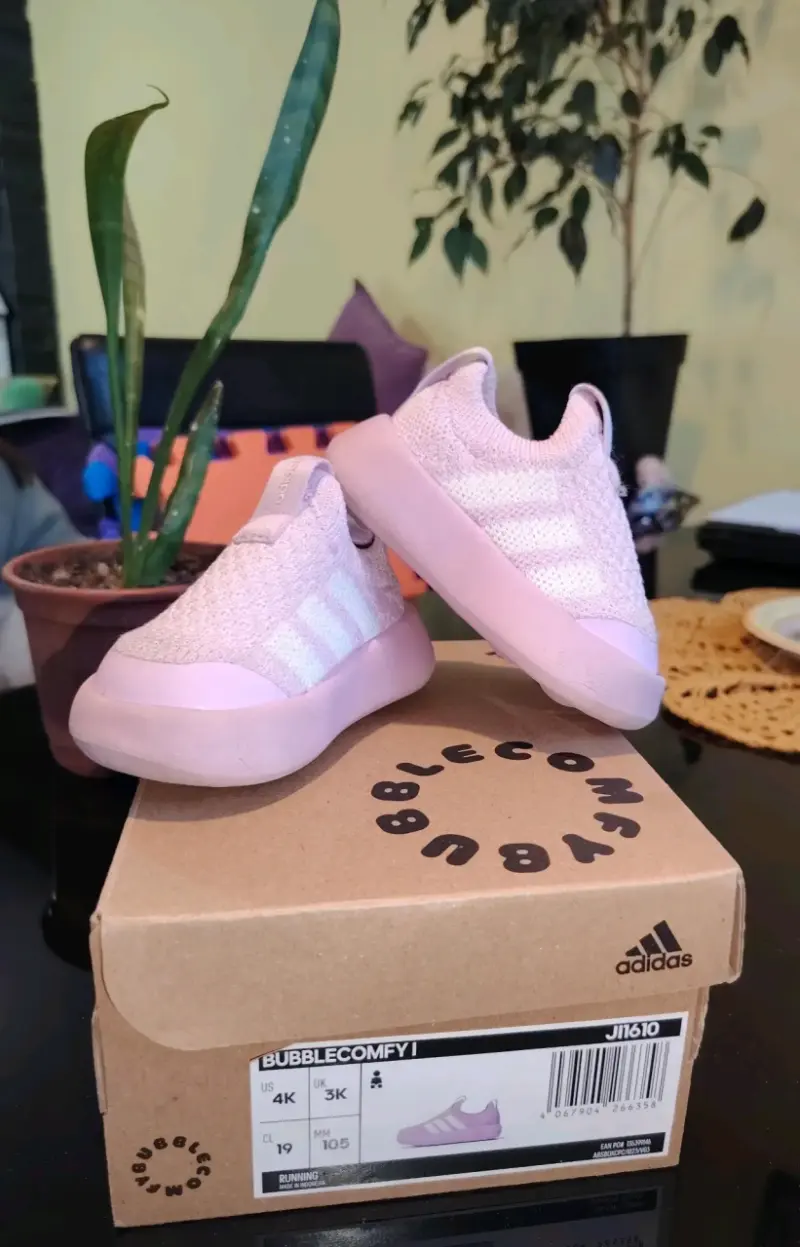 Zapatillas Adidas Bubblecomfy para niños rosadas - 1