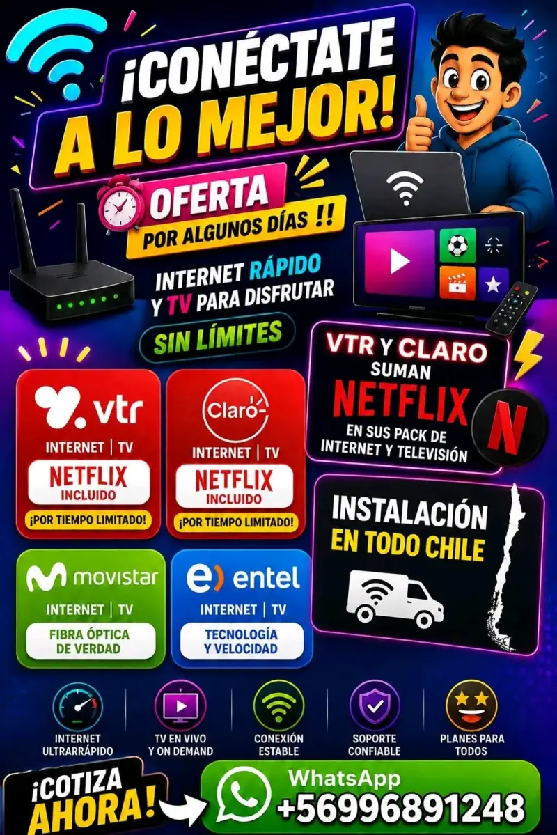 Paquete de Internet y TV con Netflix incluido