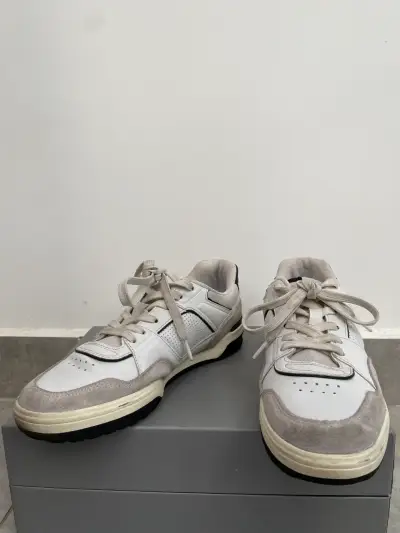 Zapatillas blancas de cuero y gamuza MANGO - miniatura 3