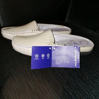 Mocasines de cuero Albano, Nuevos 36. - miniatura 3