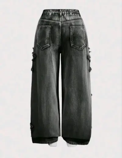 Jeans grises Plus Size con estrellas. 7XL - miniatura 2