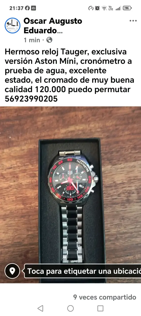 Reloj Tauger Aston Mini cronómetro resistente al agua - 1