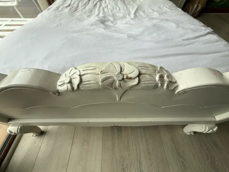 Cabecera de cama vintage blanca - 3