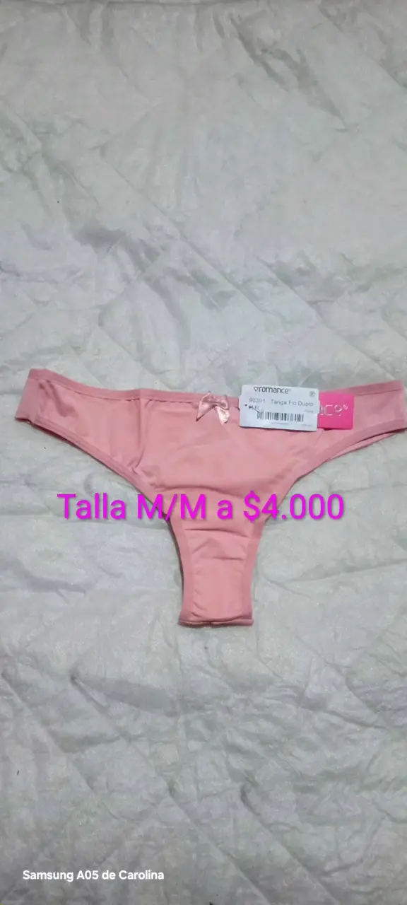 Calzón azul con encaje talla M - 2