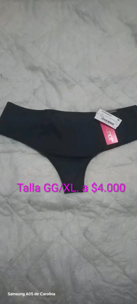 Calzón azul con encaje talla M - 4