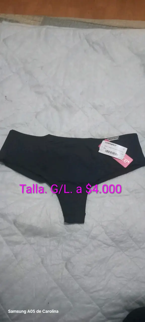 Calzón azul con encaje talla M - 5