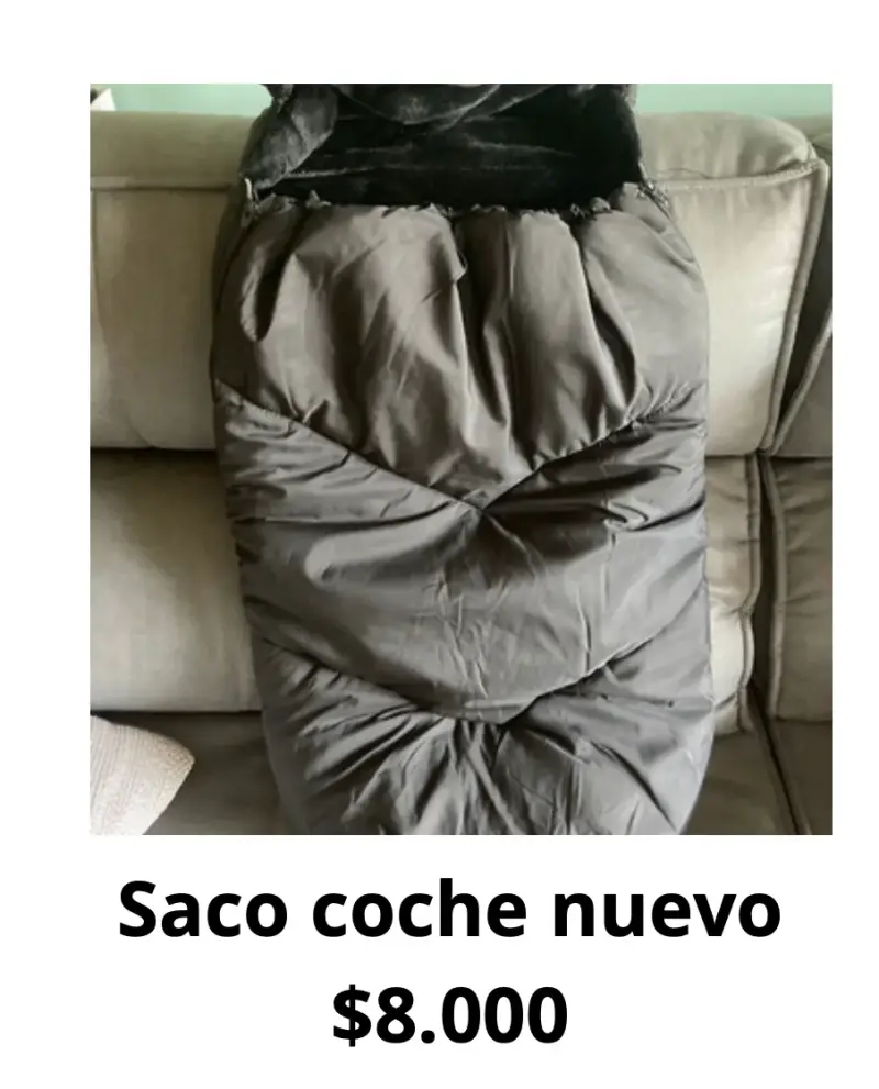 Saco para coche de bebé negro nuevo