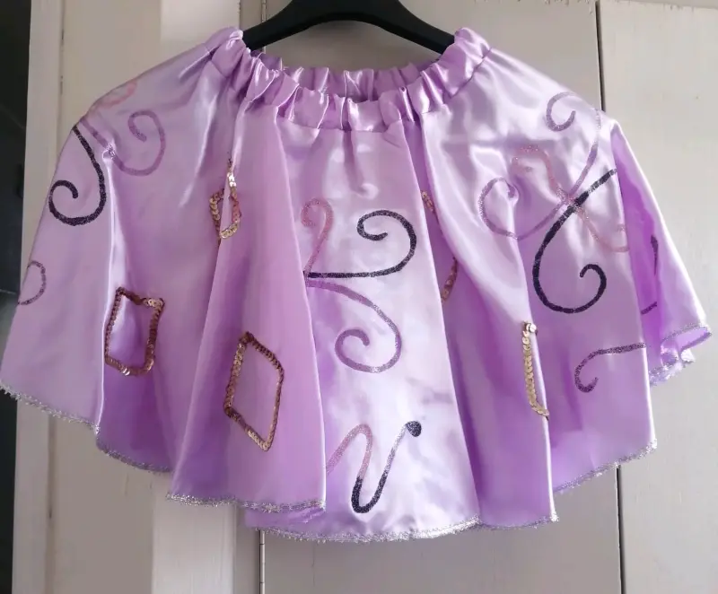 Vestido de danza folclórica blanco con bordados - 2