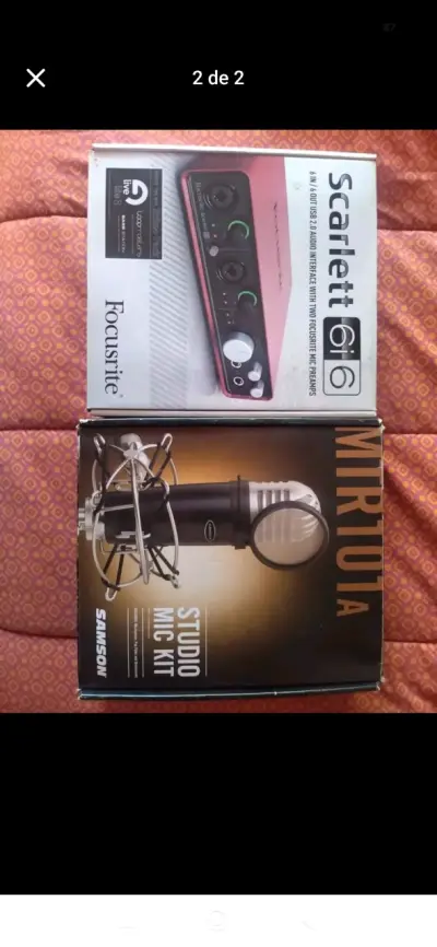 Interfaz de Audio Focusrite Scarlett 6i6 y Micrófono Samson MTR101A - miniatura 1