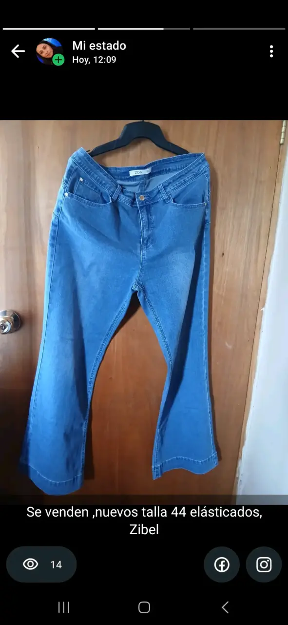Jeans elásticos Zibel talla 44 nuevos