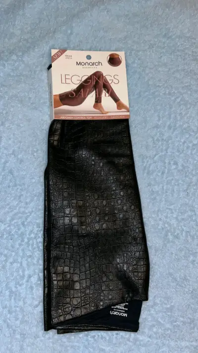 Leggings Safari de Ecocuero Negro Monarch - miniatura 1
