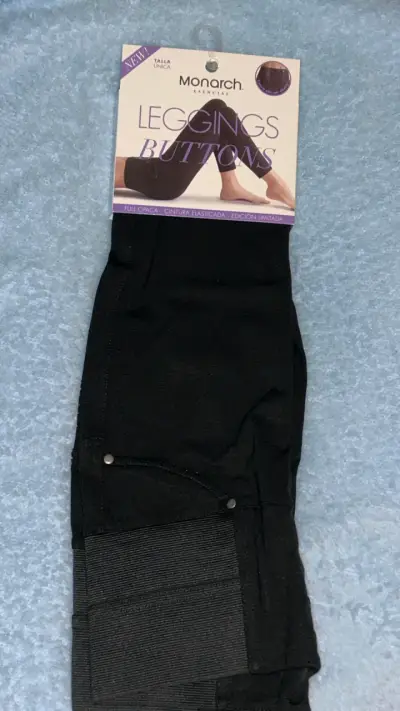 Leggings Safari de Ecocuero Negro Monarch - miniatura 3