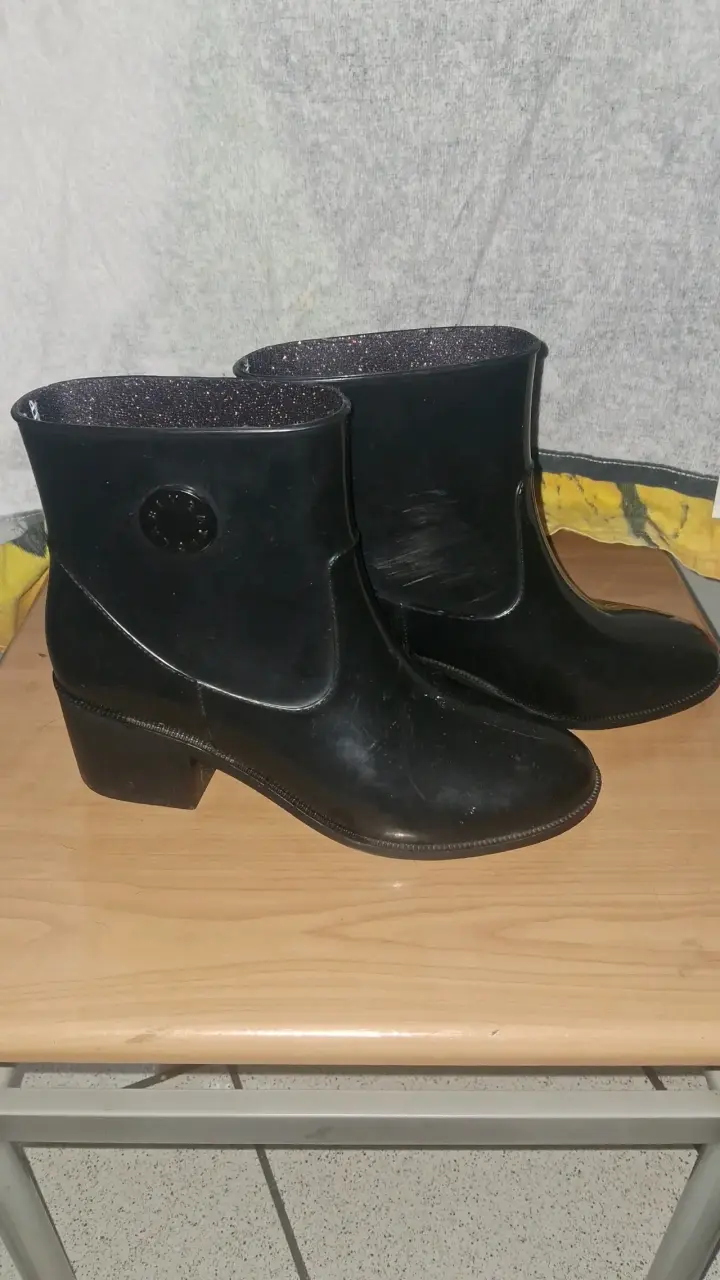 Botines de goma marrones impermeables - 2
