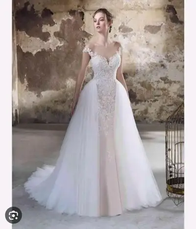 Vestido de novia 2 modelos en uno princesa y siren - miniatura 1