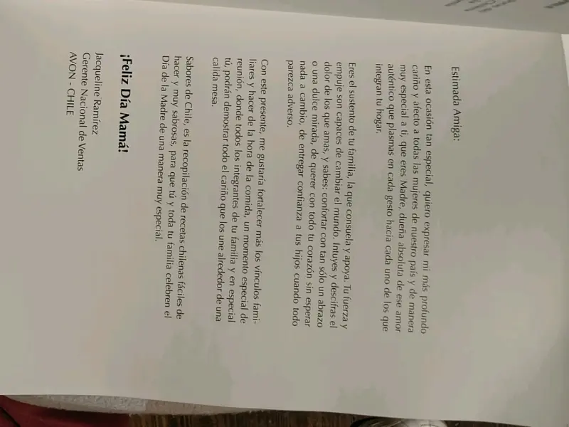 Libro de recetas Sabores de Chile de Avon - 3
