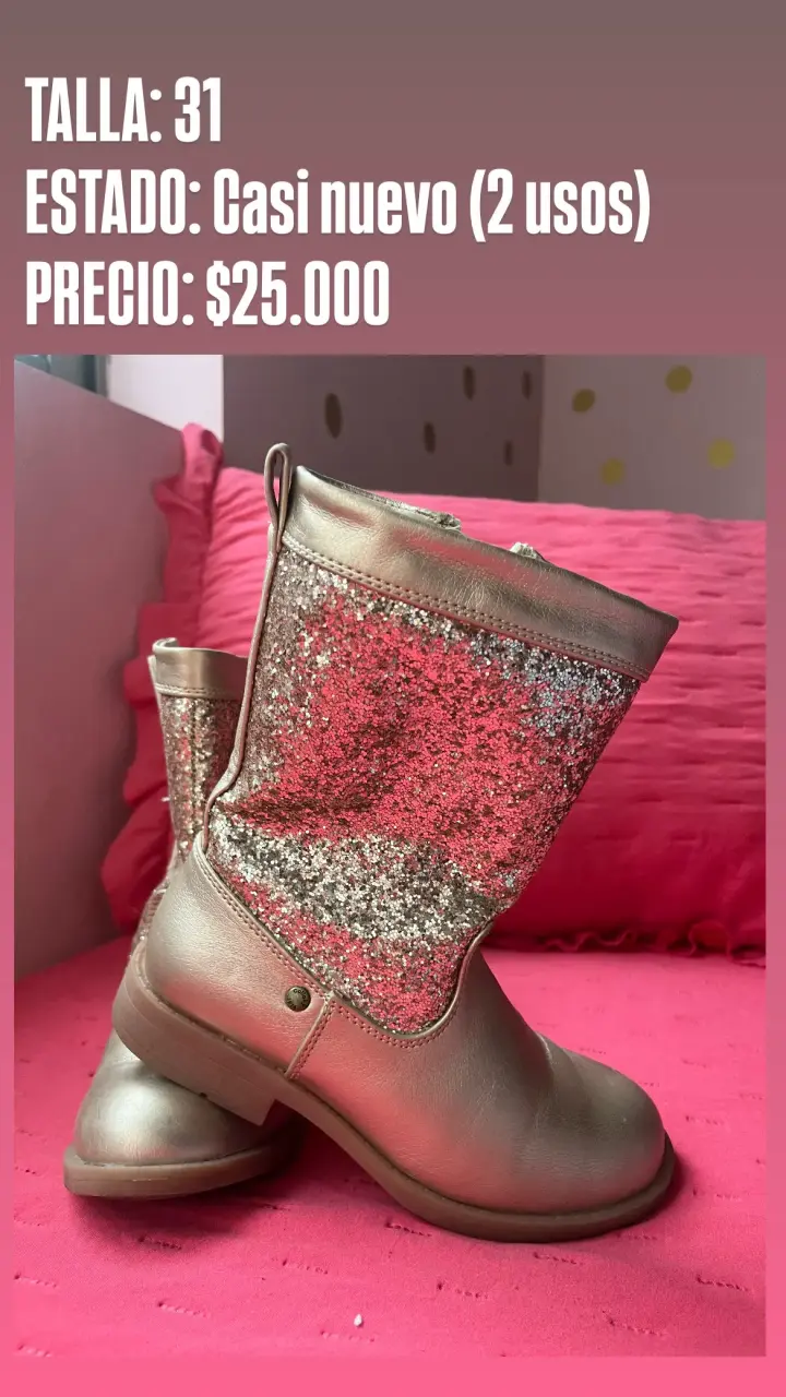 Botas infantiles con brillo | Colloky | Talla 31 - 1